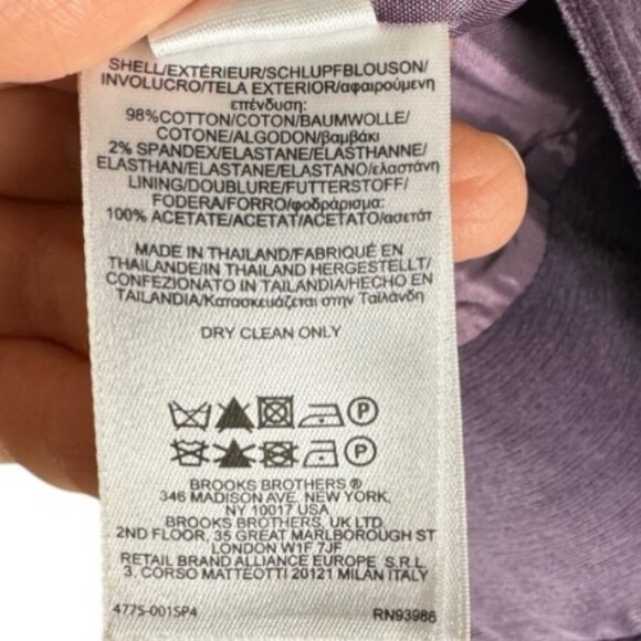 Brooks Brothers 346 Milano fit purple corduroy women's blazer size 2 - Picture 4 of 11